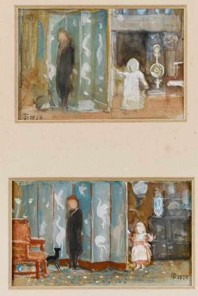 Studies for a Portrait of Frederica with Screen, 1878 by Frederick Goodall